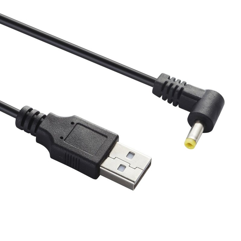 TENINYU USB 2.0 A Male to Right Angled 90 Degree DC 4.0x1.7 mm 5 Volt 24AWG DC Barrel Jack Power Cable 3FT, Black (Max 2.5 Ampere Power Cable, Center PIN Positive),2Pack - Image 2